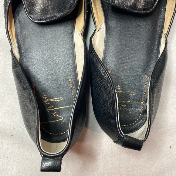 Latigo Albany Black Pony Hair/Leather slip on Flats size 8.5 - Picture 4 of 5